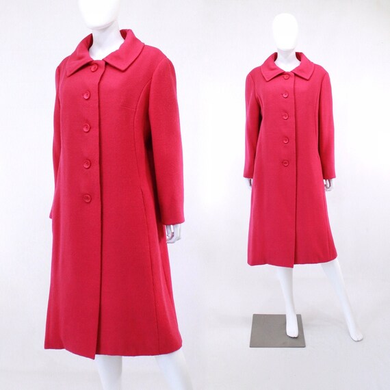 1960s Barbie Pink Wool Coat - 1960s Pink Wool Coat
