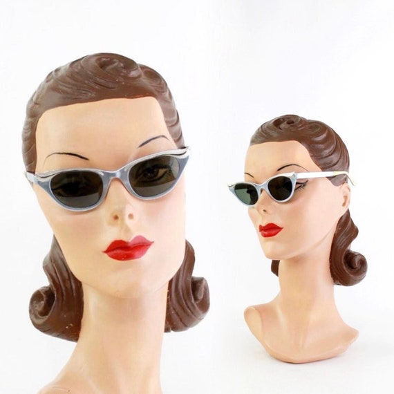 1950s Ice Blue Sunglasses - 1950s Sunnies - 1950s