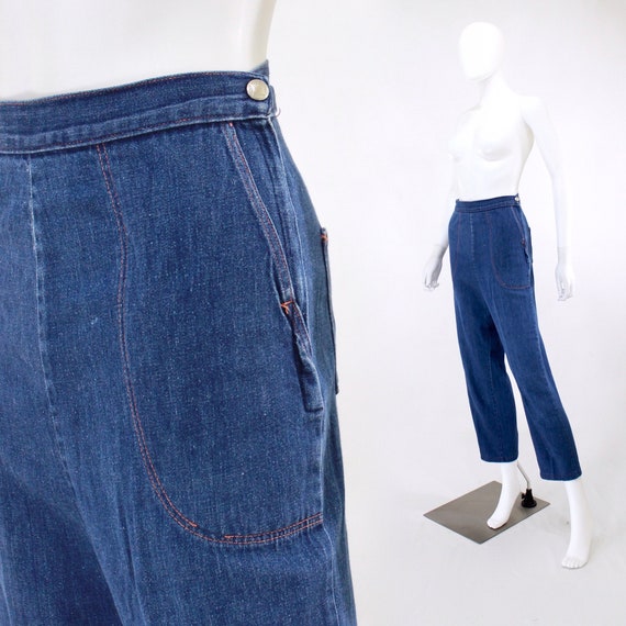 1950s Side Zip Jeans - 1950s Womens Jeans - Vintag