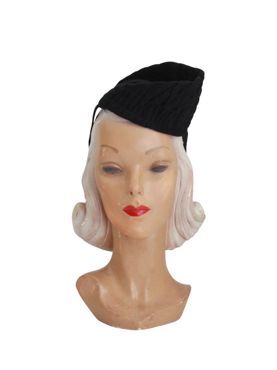 1940s Black Military Inspired Til Hat - 1940s Til… - image 2