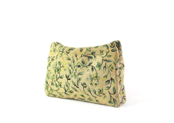 1930s Needlepoint Clutch - 1930s Green Clutch - 19