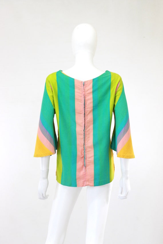 1960s Rainbow Tunic Blouse 1960s Angel 