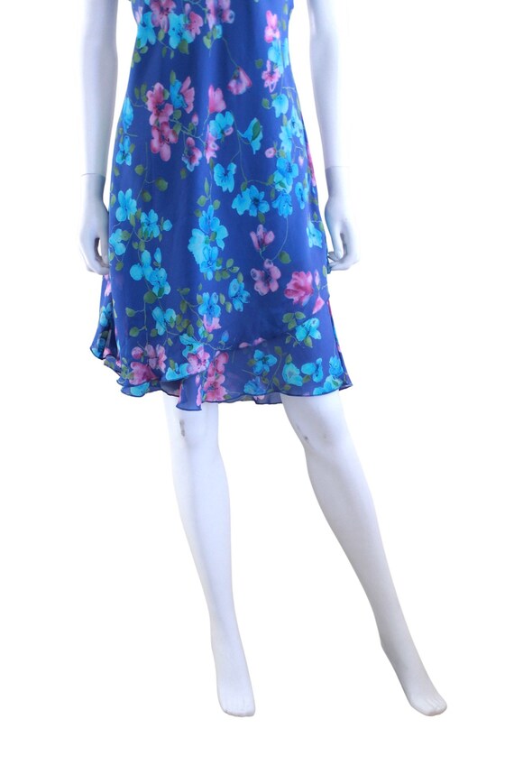 Y2k Blue & Purple Floral Sheath Dress Y2k Blue Summ… Gem