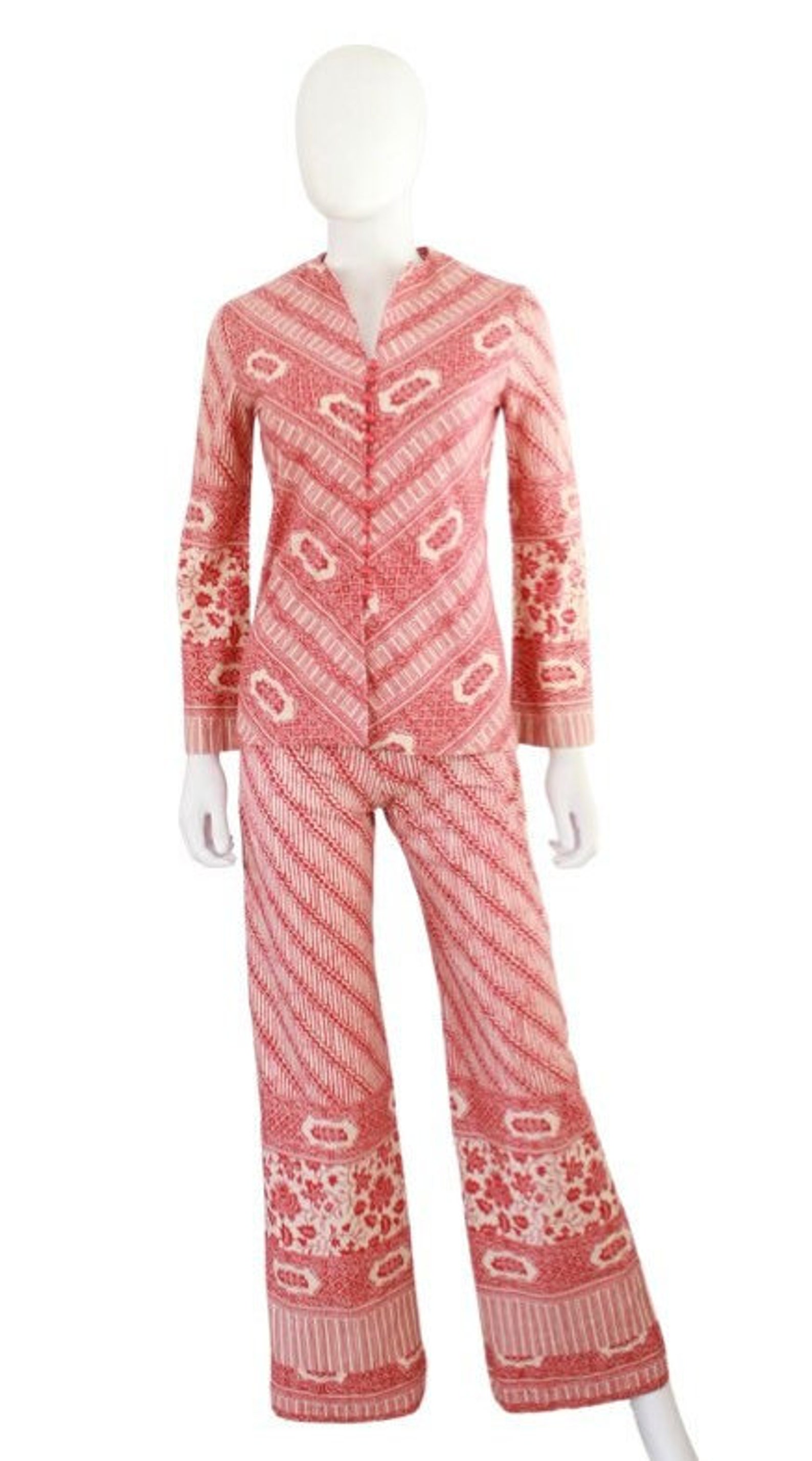 1970s Batik Lounging Pajamas Vintage Lounging Pajamas Etsy