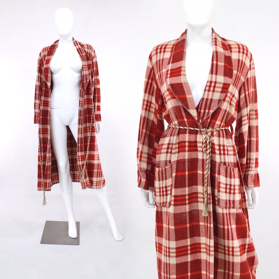 1940s Beacon Blanket Robe -1940s Blanket Robe - 40