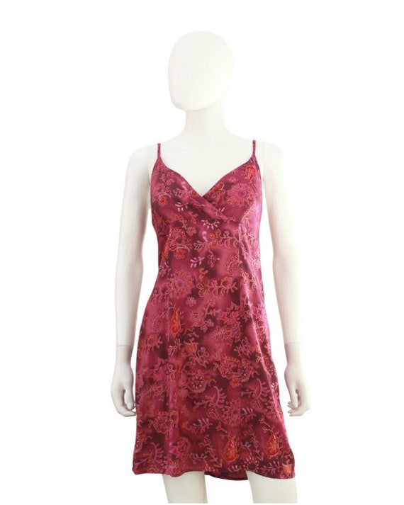 1990s Bold Pink Rayon Sundress - 1990s Sundress -… - image 3