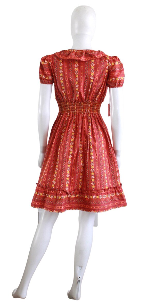 DEADSTOCK 1940s Puff Sleeve Dress - 40s Cotton Dr… - image 8