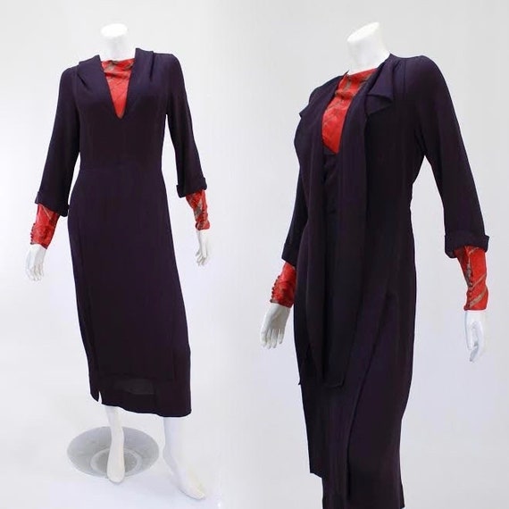 NRA Label Dress - 1930s Dress - 1930s Purple Dress