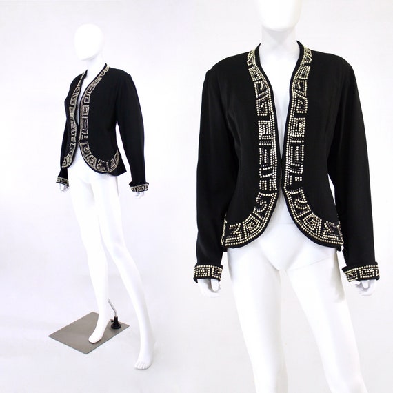 1940s Studded Jacket - 1940s Black Studded Jacket