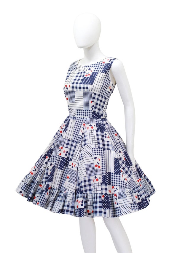 1960s Novelty Frog Print Dress