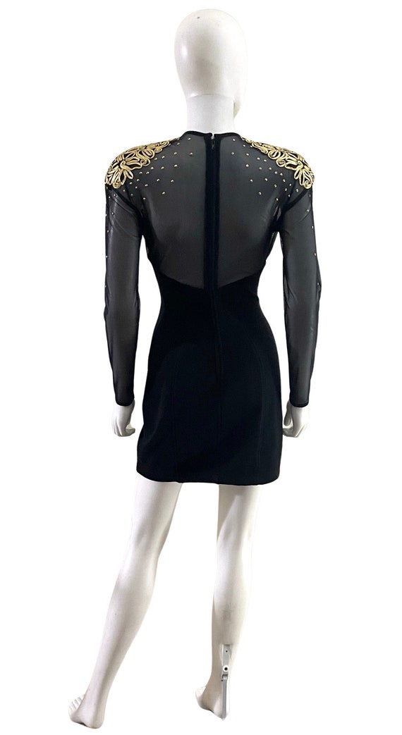 1990s TADASHI Body Con Cocktail Dress - 1990s Stu… - image 8