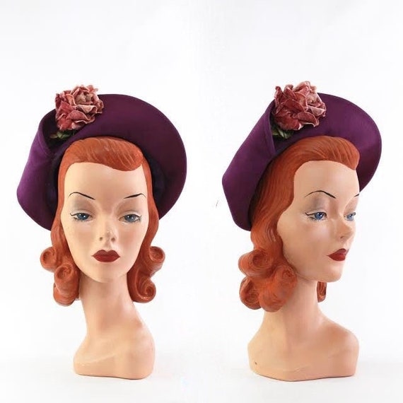 RESERVED| 1930s Halo Hat - 30s Slouch Hat - 1930s