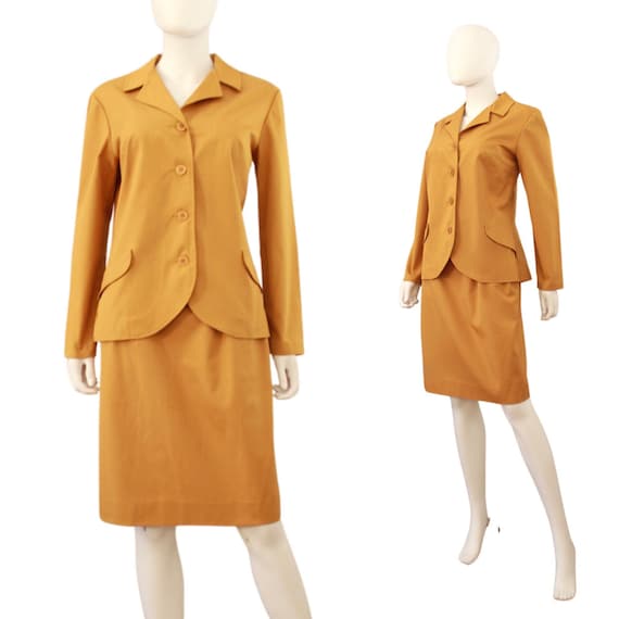 Late 1960s Mustard Yellow Suit - 1960s Womens Sui… - image 1