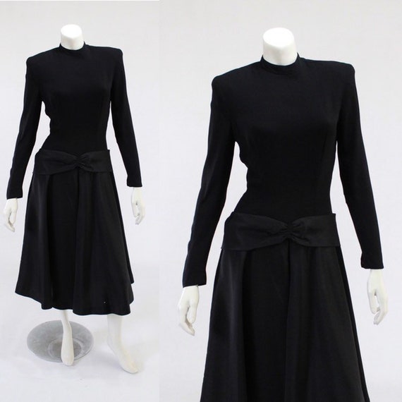 1940s LBD - 1940s Cocktail Dress - 1940s Black Dre