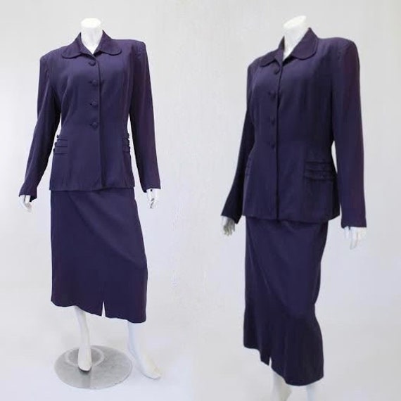 1940s Purple Suit - Womens Purple Suit - Purple Ga