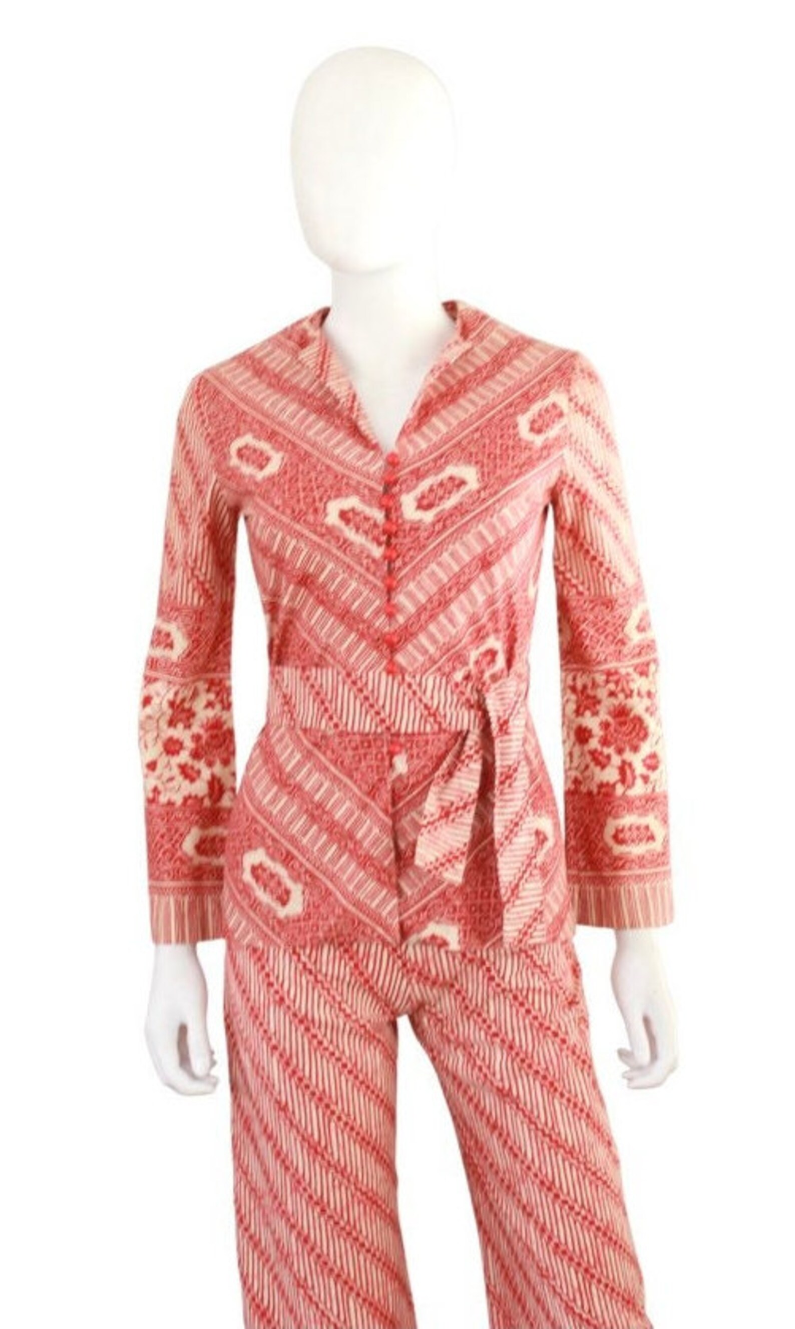 1970s Batik Lounging Pajamas Vintage Lounging Pajamas Etsy