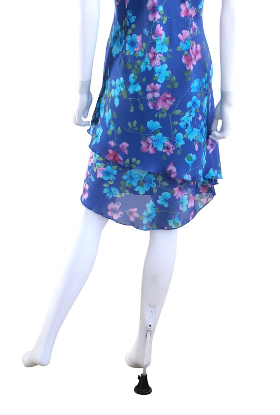 Y2k Blue & Purple Floral Sheath Dress Y2k Blue Summ… Gem