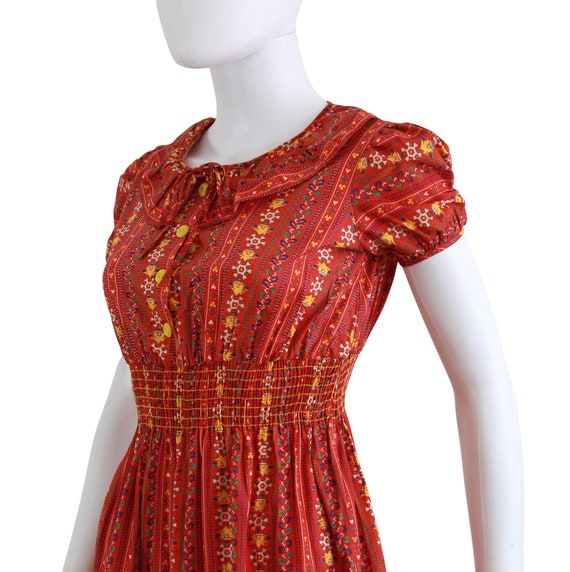 DEADSTOCK 1940s Puff Sleeve Dress - 40s Cotton Dr… - image 5