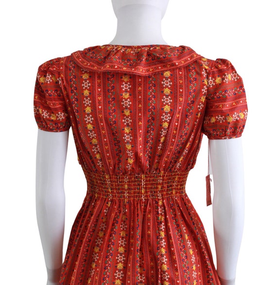 DEADSTOCK 1940s Puff Sleeve Dress - 40s Cotton Dr… - image 9