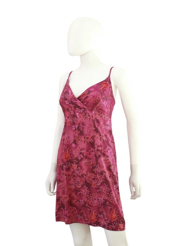 1990s Bold Pink Rayon Sundress - 1990s Sundress -… - image 6