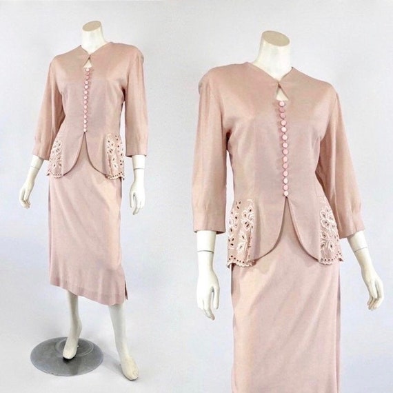 1930s Womens Suit - Womens Pink Suit - 30s Pink Su