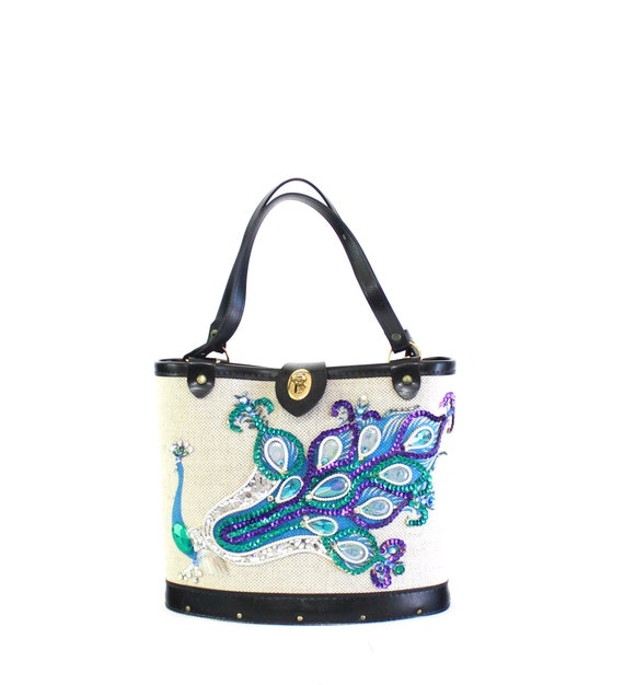 1960s Peacock Novelty Purse - Vintage Peacock Purs