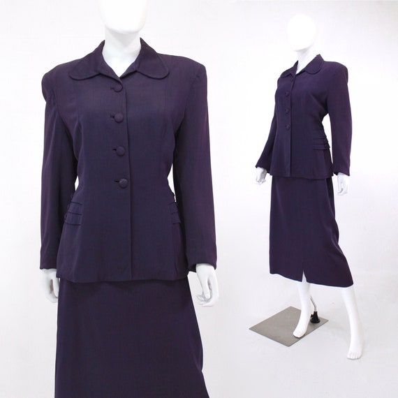 1940s Purple Suit - Womens Purple Suit - Purple Ga