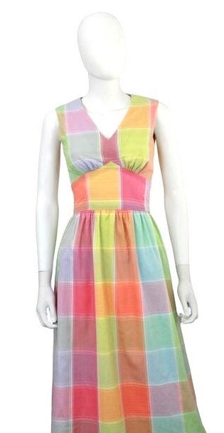 1970s Rainbow Maxi Dress 70s Rainbow Dress 70s Rainbow - Etsy