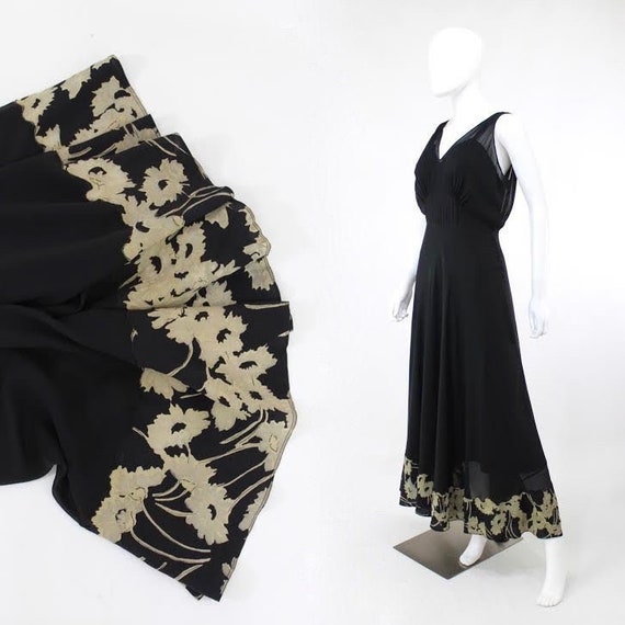 1930s Evening Gown - 1930s Bias Cut Evening Gown -