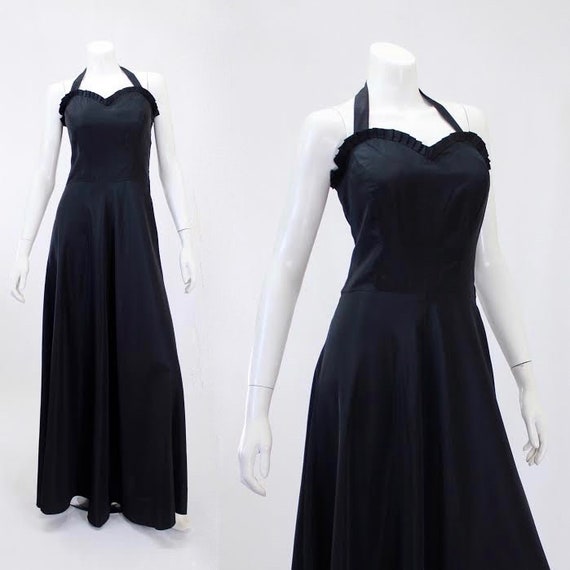1930s Black Dress - 1930s Gown - 1930s Evening Gow