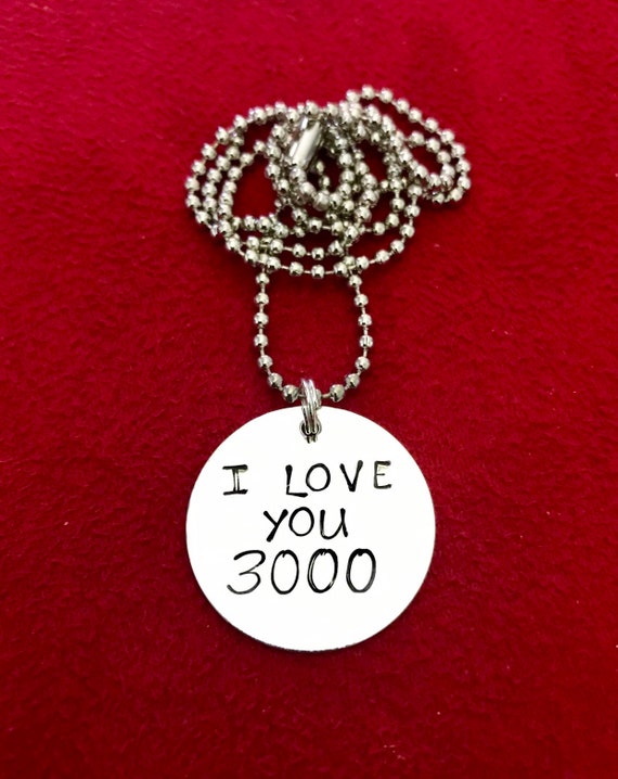 Avengers Endspiel Love You 3000 Iron Man Halskette