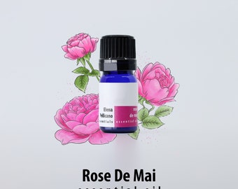 Rose de Mai Absolute – Pure Food-Grade Essential Oil (5ml, 1.8ml)