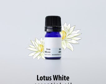 White Lotus Essential Oil, 100% Pure, Indian Essential Oil For Aromatherapy Diffusers And Skin, Nelumbo Nucifera Oil