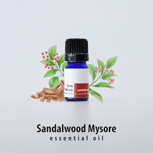 Mysore Sandalwood Essential Oil – Distilled in 2014 (10+ Years Aged) Rare Precious – 100% Pure   – Therapeutic Grade –Undiluted - 5ml, 1.8ml