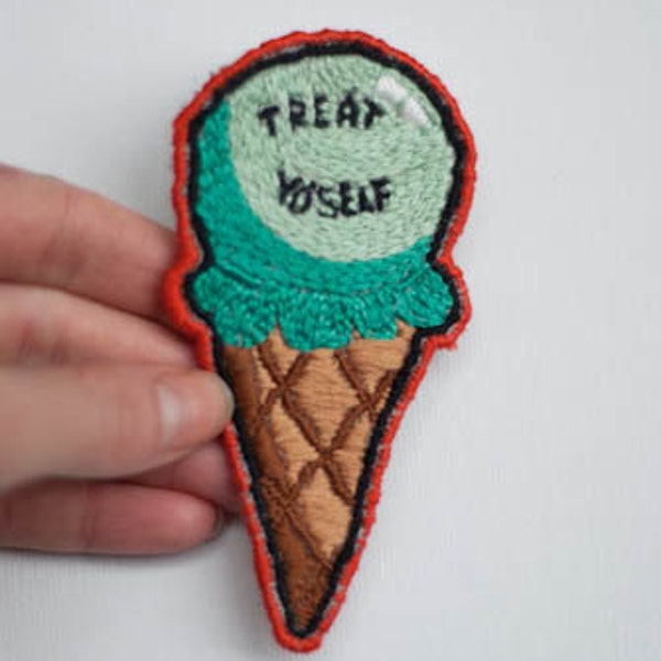 Treat yo' self ice cream cone patch
