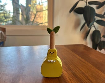Pear Clacker Baby Toy, Wooden Musical Instrument