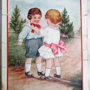 Vintage Postkarte, 1900, ich würde deine Krawatte binden, Whitney, antike Postkarte,kaufen, Souvenirs, humorvoll