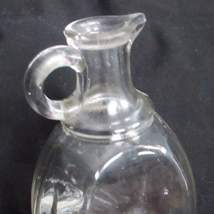 Jarra de vinagre de vidrio vintage de 1923: jarra para aceite de oliva, botella para aderezo de ensaladas