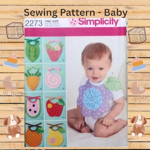 Mönster för haklapp: Simplicity #2273, 8 stilar (PDF-mönster)