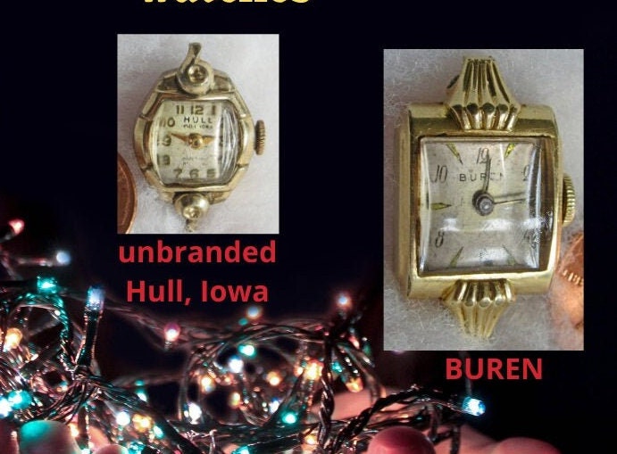 2 Vintage watches, Buren women&#39;s wrist watch, 17 jewels, RS-MXC, Buren Grand Prix, Swiss made, Buren Ladies Watch, Ladies Watch, Not Working for sale  