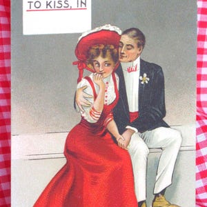 Carte postale romantique, BON ÉTAT EXCEPTIONNEL, aucune inscription au dos, série B. B. London n° 2453, Allemagne, Ce n'est pas un crime. L'erreur est humaine.