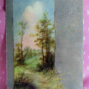 Cartolina, SENZA linea di demarcazione sul retro, 1901, Senza francobollo, indirizzo leggermente scritto, Parole metalliche dorate cancellate, Stampa TC Chicago, lucida