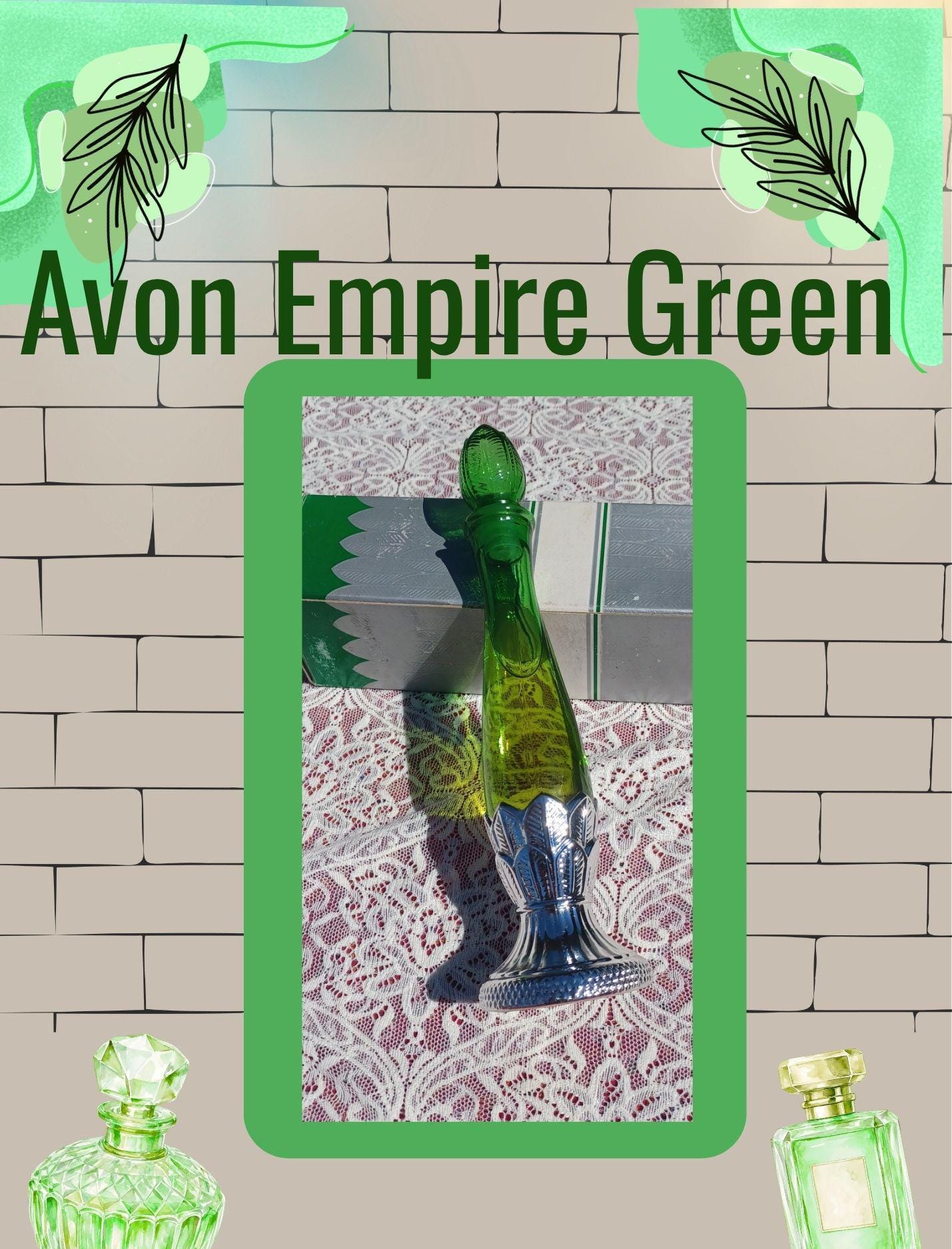 Green Glass Cologne - Etsy