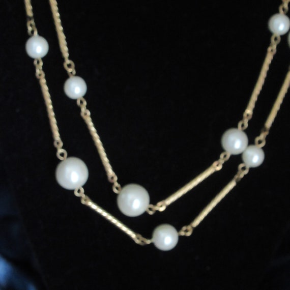 4 long chain necklaces for sale, gold colored cha… - image 4