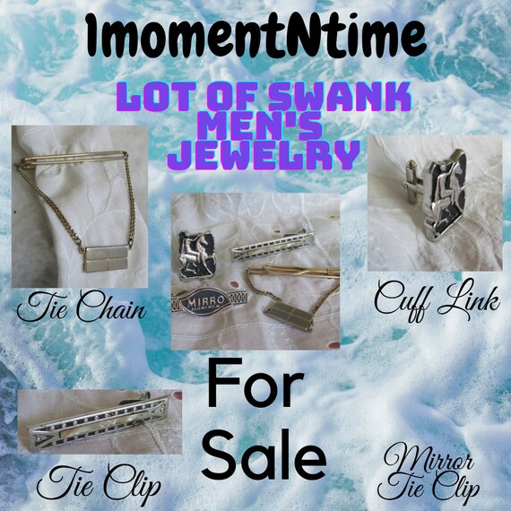 Swank Men s Jewelry Variations MIRRO Aluminum Tie Clasp Swank
