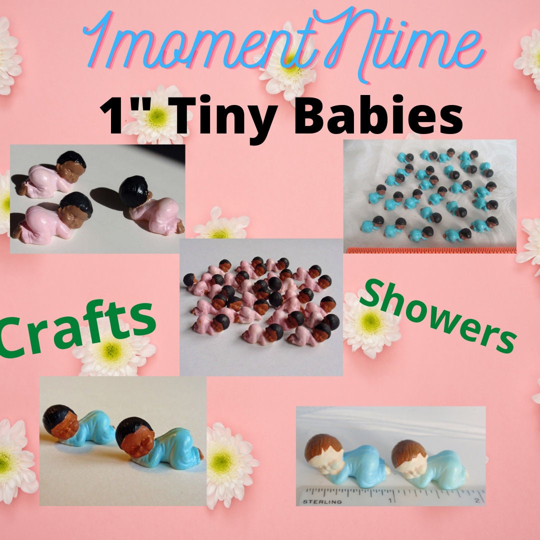 25 Small Girl BABIES, Tiny BOY Baby, Mini Plastic Baby, Tiny Black Babies,  Tiny Babies, Baby Shower Baby, White Baby, 1 Inch Baby. Mini Baby 