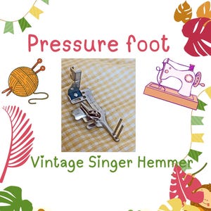 Vintage short Slant Shank Binder Foot: 160624,  Sewing Machine Attachment  (4)