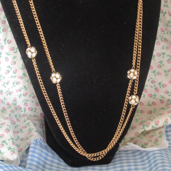 4 long chain necklaces for sale, gold colored cha… - image 5