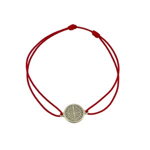 Adjustable Stainless Steel St. Benedict Medal Bracelet