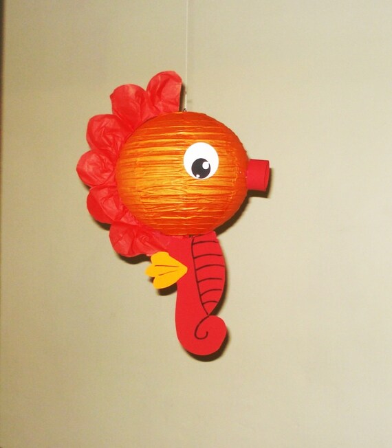 Seahorse Paper Lantern Party Decorations Baby Shower Room Etsy